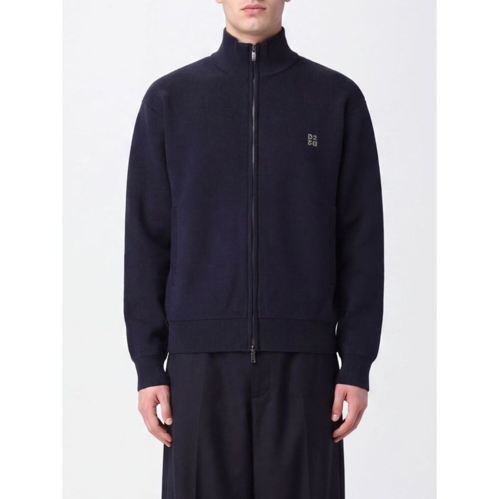 Dsquared2 Men Dsquared2 Relaxed Fit Viscose Blend Zip-Up Hoodie